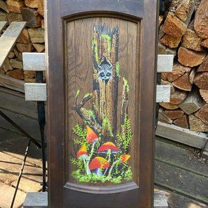 Vintage Painted Cabinet Door
